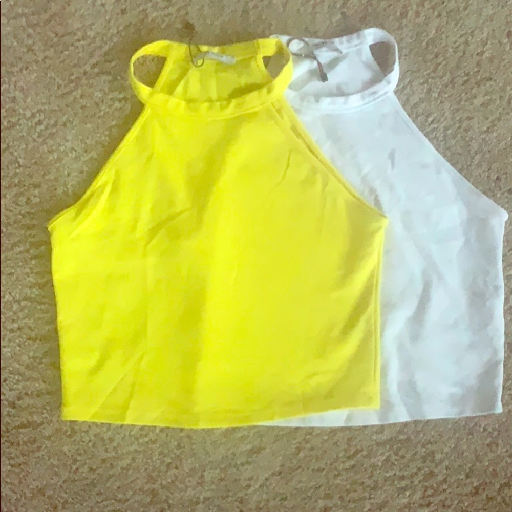 ZARA Cropped Halter Tank Tops